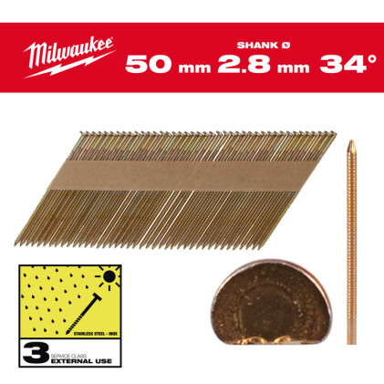 Milwaukee - D-Kopf Halbkopf-Nägel für M18 FFN...