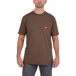 Milwaukee - Arbeits- T-Shirt kurzärmlig braun...
