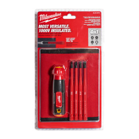 Milwaukee - Multi-Bit Schraubendreher 4 in 1  TX  VDE geprüft (4932493658)
