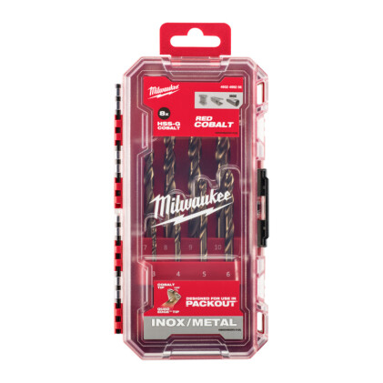 Milwaukee - Metallbohrer-Set HSS-G Cobalt 8-tlg....