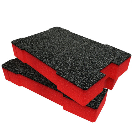 ShadowFoam - Multilayer Schaumstoffeinlage für Milwaukee Packout Compact Organiser schwarz/rot 50mm (SFI-MPORC250R)