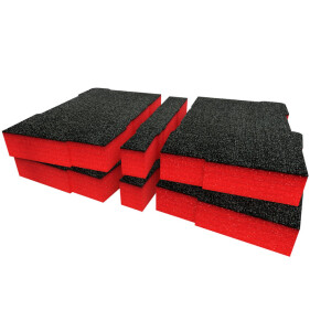 ShadowFoam - Multilayer Schaumstoffeinlage für Milwaukee Packout Organiser schwarz/rot