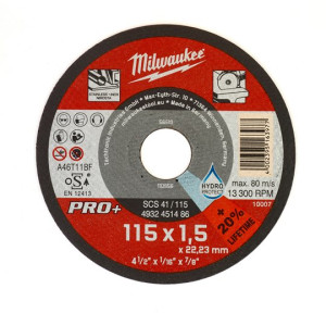 Milwaukee -  Metalltrennscheibe PRO+ INOX 115 mm...