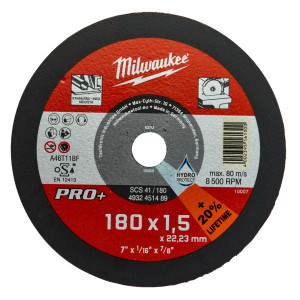 Milwaukee -  Metalltrennscheibe PRO+ INOX 180 mm...