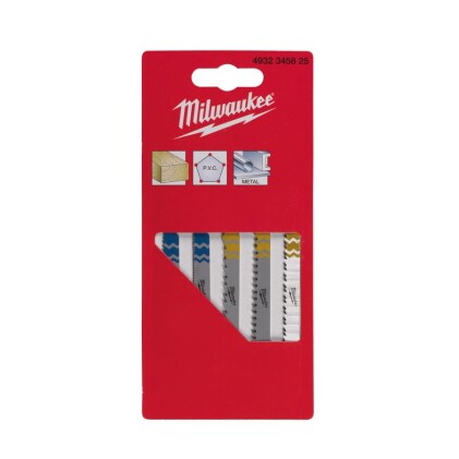 Milwaukee - Stichsägeblatt Set 5-teilig Holz/Metall...