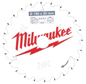 Milwaukee - Kreissägeblatt Holz für Handkreissägen 190/30mm Z24 Wechselzahn (4932471300)