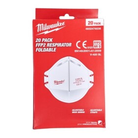 Milwaukee - FFP2 Einweg Atemschutzmaske gefaltet 20...