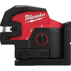 Milwaukee - Kreuzlinienlaser mit 4 Lotpunkten ohne Akku im Case (M12 CLL4P0-0C) (4933479202)
