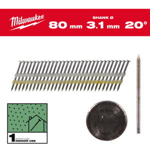Milwaukee - Rundkopf-Nägel für M18 FFN21 3,1 x...