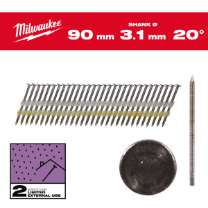 Milwaukee - Rundkopf-Nägel für M18 FFN 21 3,1 x...